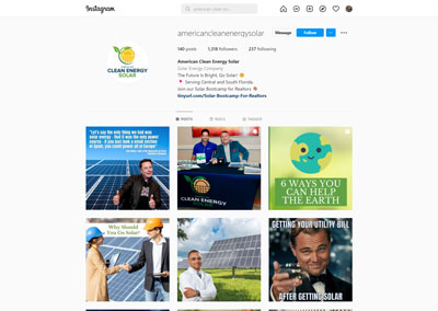 American Clean Energy Solar Instagram