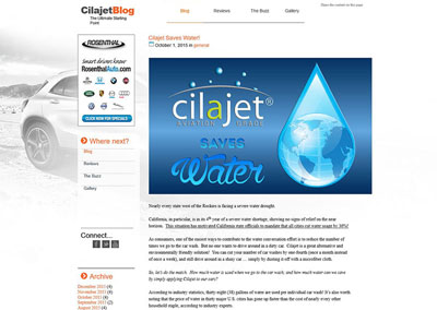 Cilajet saves water