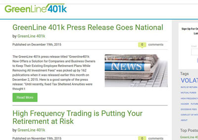 GreenLine401k Press Release